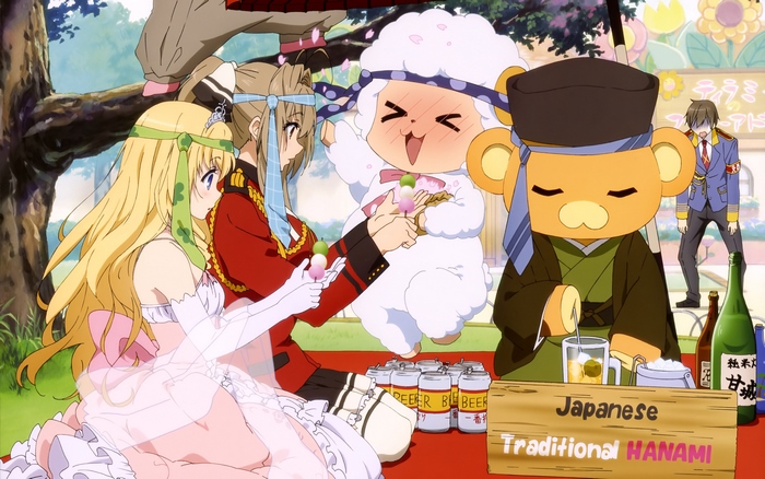 Isuzu Sento and friends at Hanami