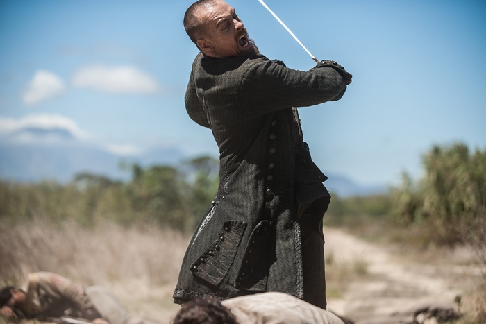 Captain Flint from Black Sails fighting