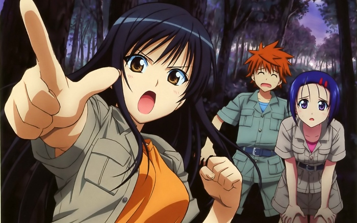 Haruna Sairenji and friends in a forest