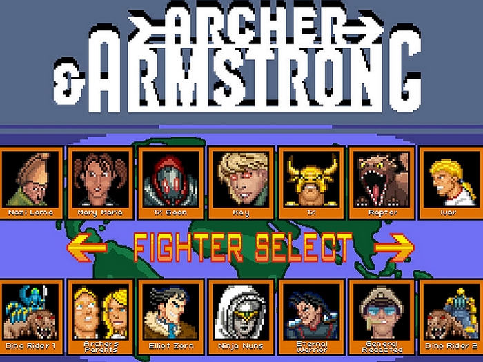 Armstrong Fighter Select Screen