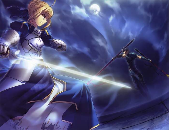 Saber and Lancer from Fate/Zero