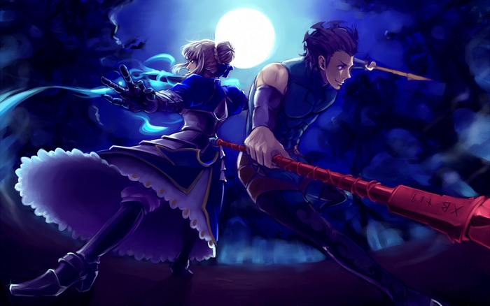 Saber and Lancer from Fate/Zero