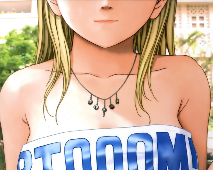 Himiko from Btooom! wearing a necklace