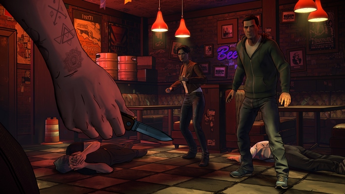 Selina Kyle in a bar fight