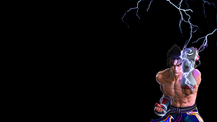 Jin Kazama from Tekken with lightning