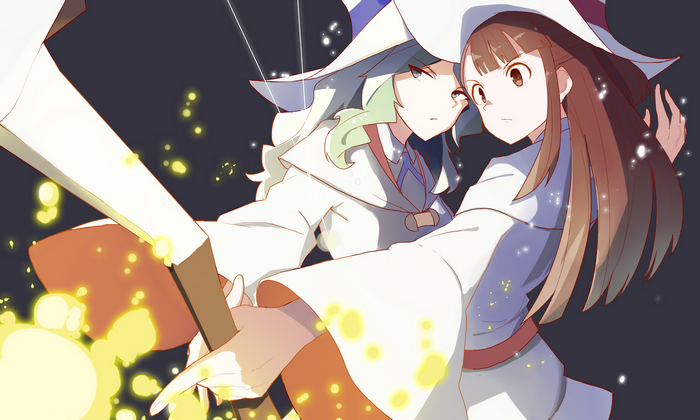 Diana Cavendish and Akko Kagari from Little Witch Academia