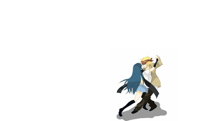 Yurippe and Kanade from Angel Beats! dancing