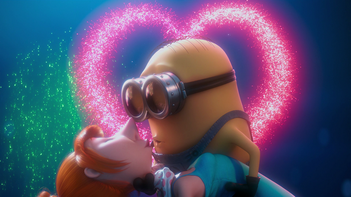Lucy Wilde and Minion from Despicable Me
