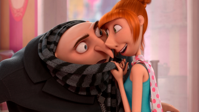 Lucy Wilde and Gru from Despicable Me