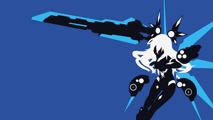 Noire from Hyperdimension Neptunia with a large sword