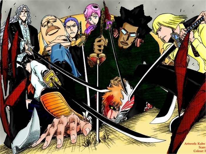 Bleach characters in battle