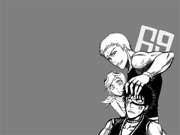 Mashiro Kuna and two men from Bleach