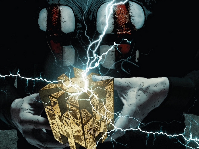 Pinhead from Hellraiser holding the Lament Configuration