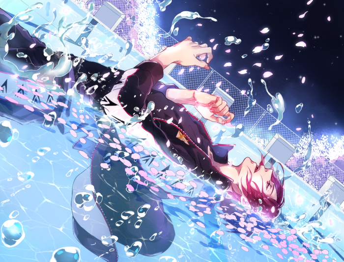 Rin Matsuoka from Free! swimming