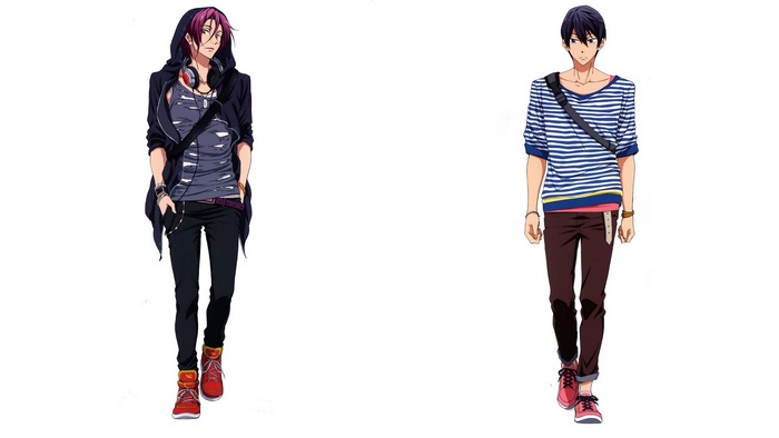 Rin Matsuoka and Haruka Nanase from Free!