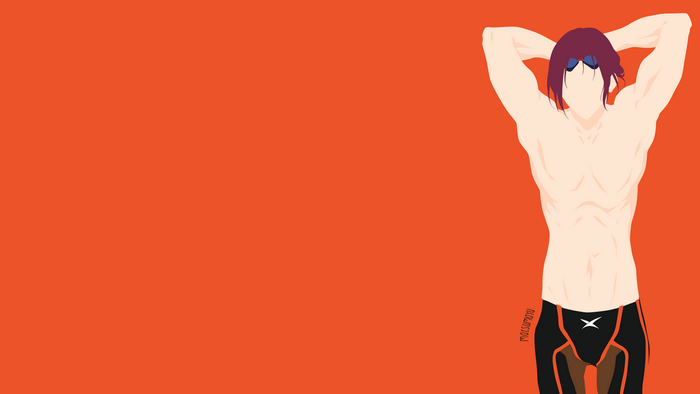 Rin Matsuoka from Free! Minimalist Art