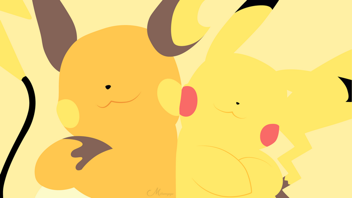 Raichu and Pikachu from Pokemon