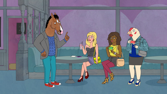 BoJack Horseman and friends at a bar