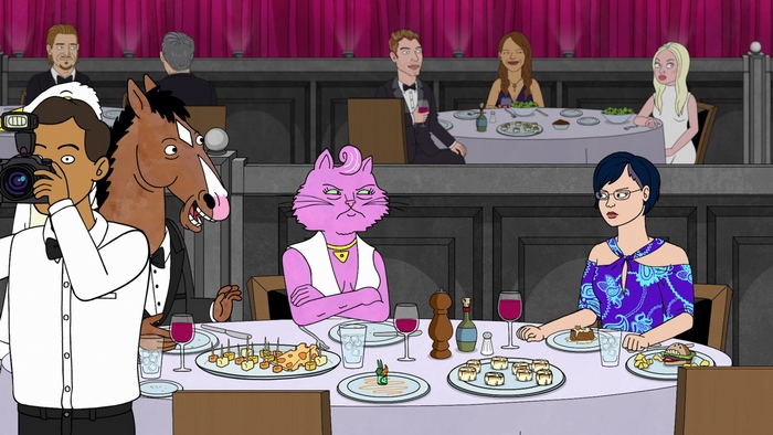 BoJack Horseman at a formal event