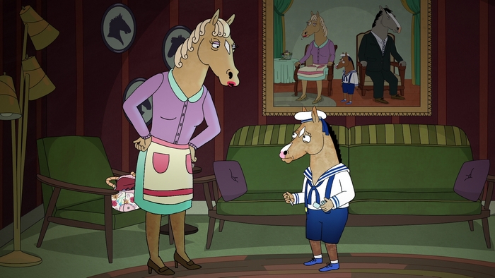 Beatrice and young BoJack Horseman in BoJack Horseman