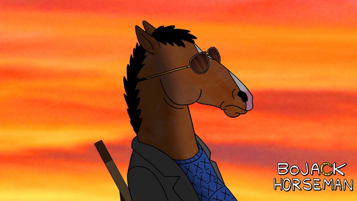 BoJack Horseman character with sunglasses