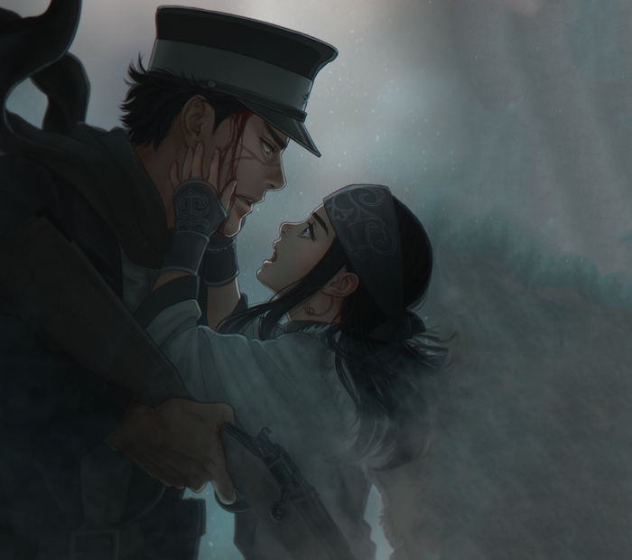 Asirpa and Sugimoto Saichi from Golden Kamuy