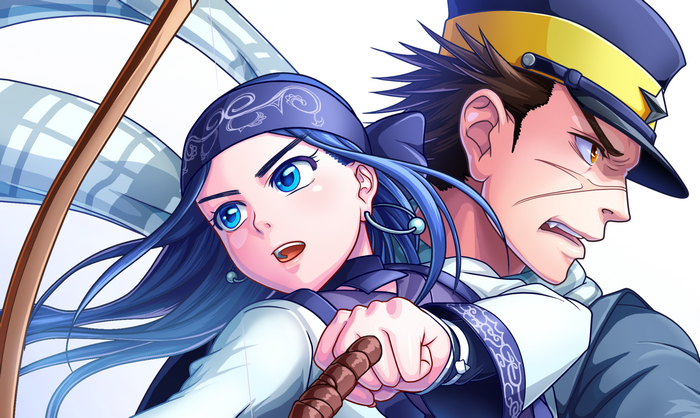 Asirpa and Sugimoto from Golden Kamuy