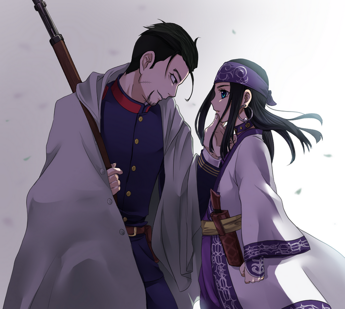 Asirpa and Sugimoto from Golden Kamuy