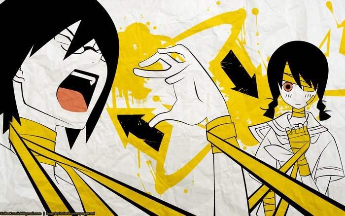 Abiru Kobushi anime characters with yellow accents