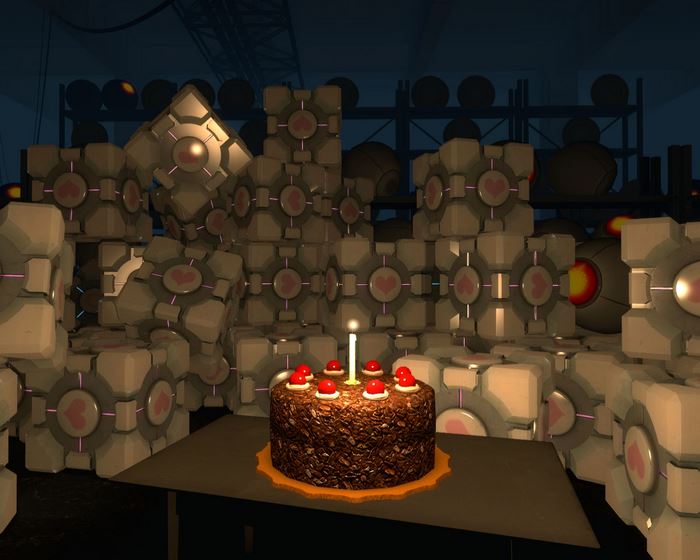 Companion Cubes and a Cake from Portal