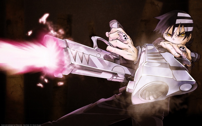 Death the Kid from Soul Eater firing a weapon