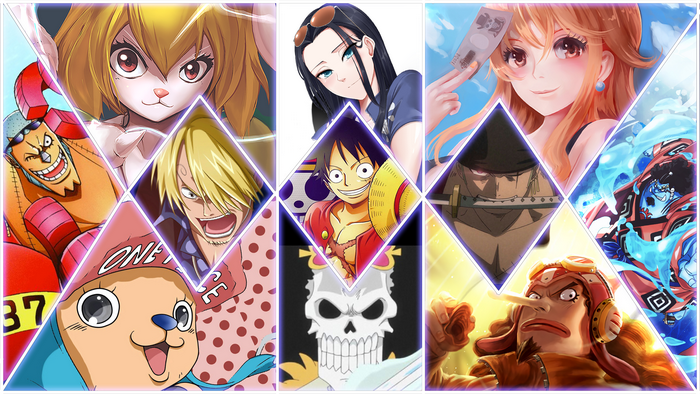 One Piece characters collage
