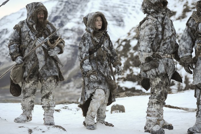 Ygritte and Wildlings from Game of Thrones in the snow