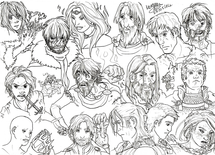Collage of fantasy characters