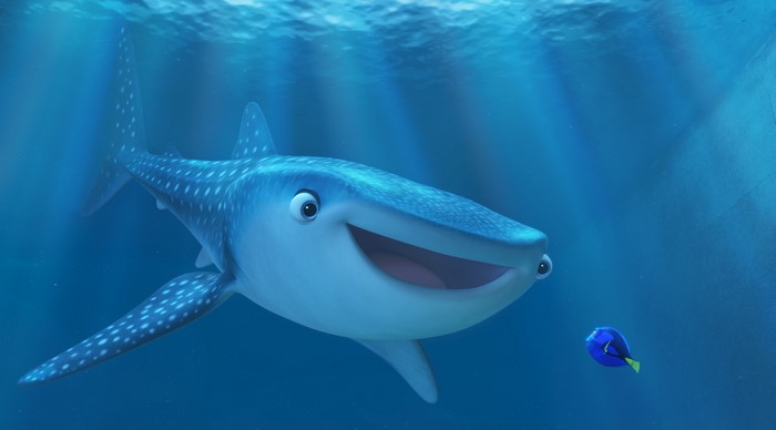 Whale Shark and Dory from Finding Nemo
