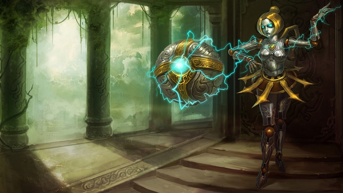 Orianna from League of Legends with a Shock Ball