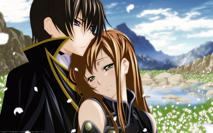 Lelouch and Shirley from Code Geass
