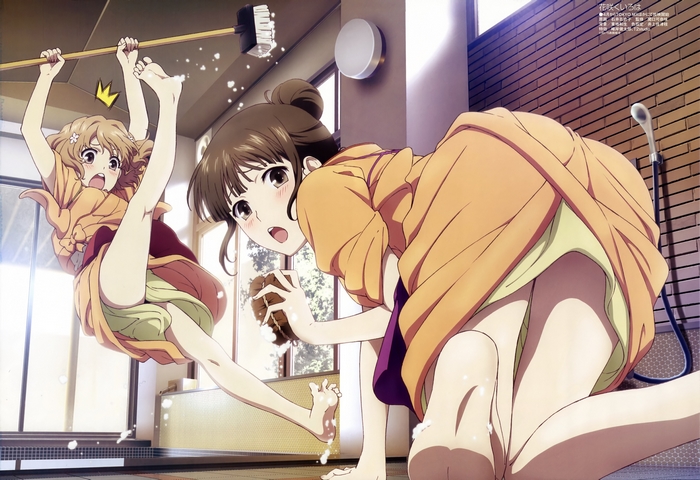 Ohana Matsumae and friend cleaning