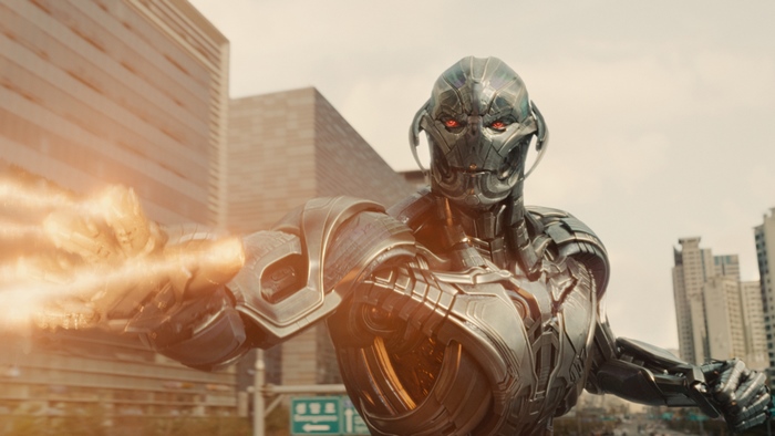 Ultron from Avengers: Age of Ultron firing energy blast