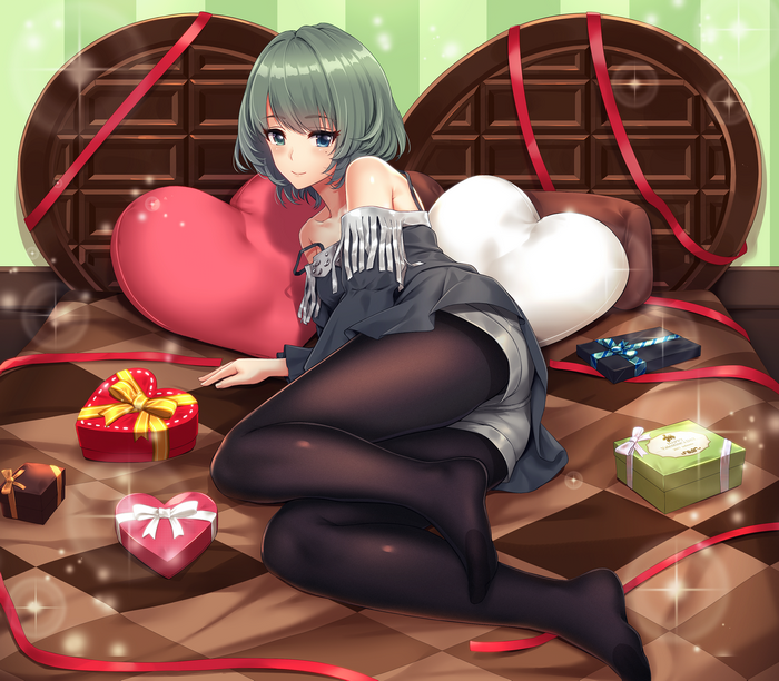 Kaede Takagaki with Valentine's Day Chocolates