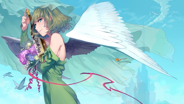 Kaede Takagaki with Flowers and Bottle