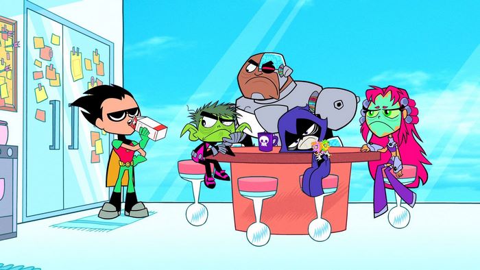 Teen Titans Go! Robin, Beast Boy, Cyborg, Raven, Starfire