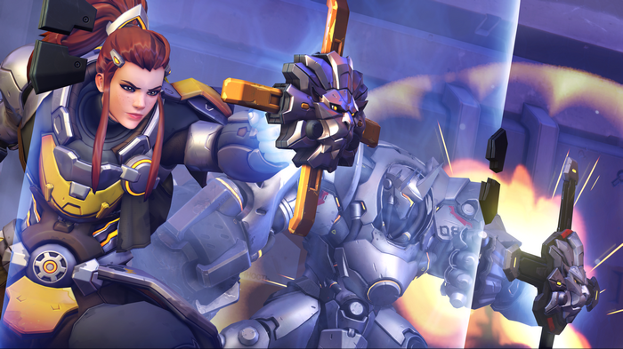 Brigitte and Reinhardt from Overwatch