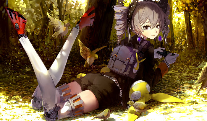 Bronya Zaychik in a forest