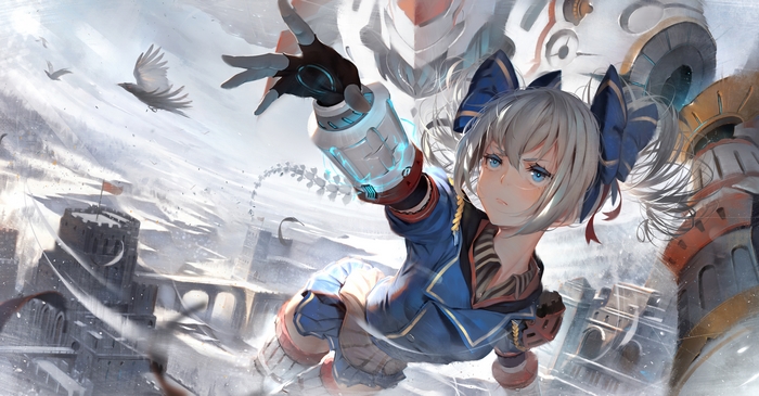 Bronya Zaychik in a snowy city