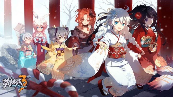 Honkai Impact 3rd Characters in Kimonos