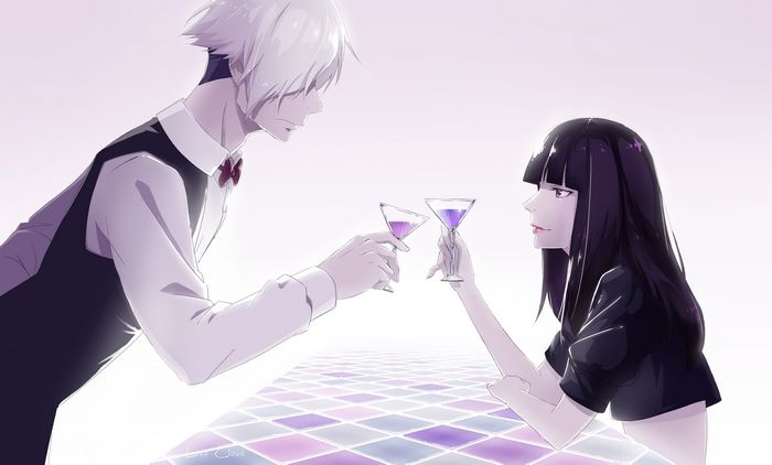 Decim and a woman from Death Parade