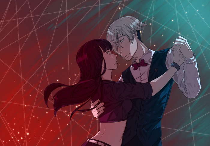 Decim and a woman dancing