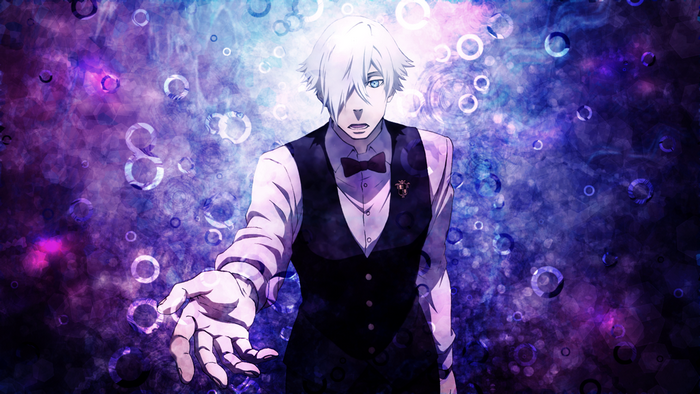 Decim from Death Parade reaching out