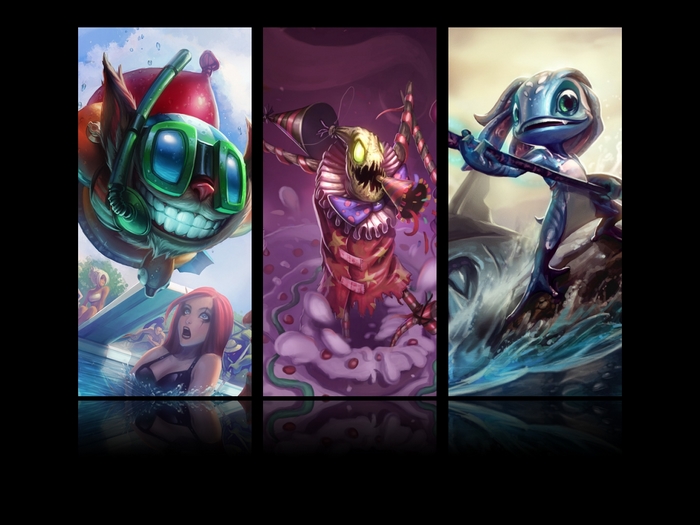 Fiddlesticks and other characters from League of Legends